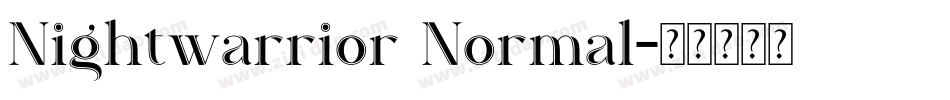 Nightwarrior Normal字体转换